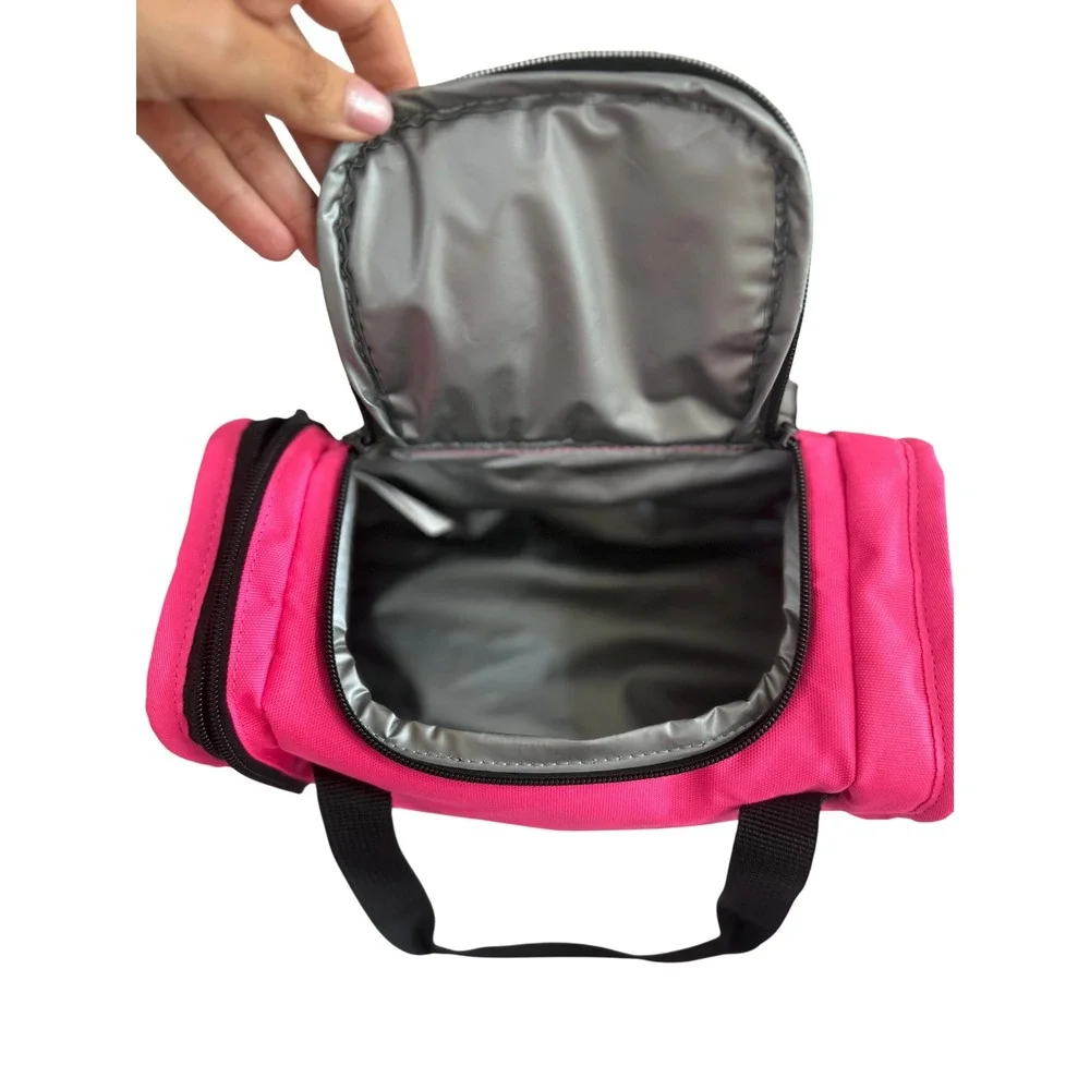 Nike Fuel Duffle Lunch Bag Kids OS Pink  Insulated 2591-AA6 117 Logo